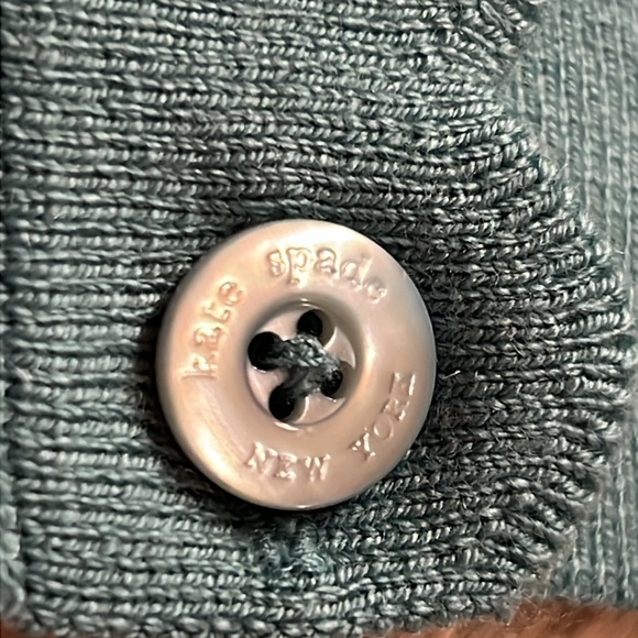 KATE SPADE Striped Scalloped Cardigan - Picture 9 of 16